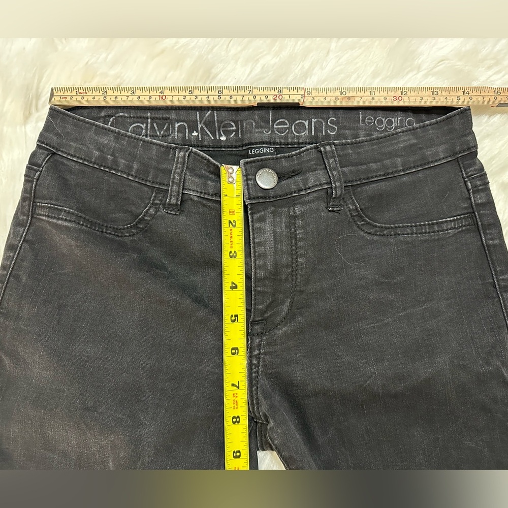 CALVIN KLEIN JEANS BLACK LEGGING JEAN WOMEN’S SIZE 28/6 EXCELLENT CONDITION - Picture 5 of 13